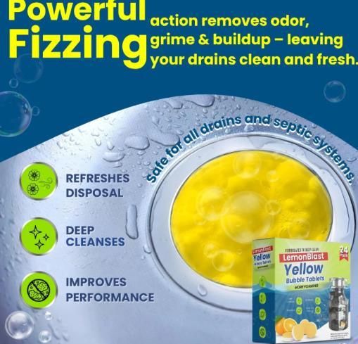 LemonBlast Yellow Bubble Tablets (24 Pc) - Image 2